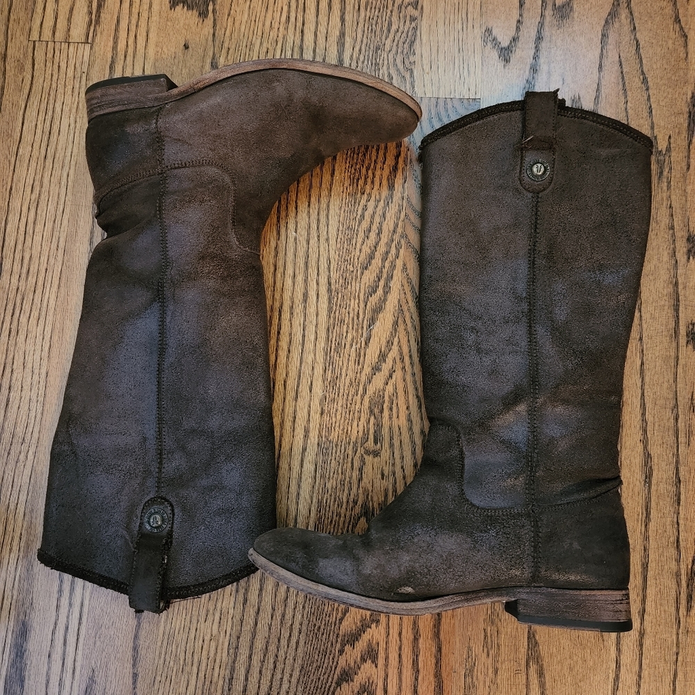 Frye Melissa pull-on Leather boots size 8.5
